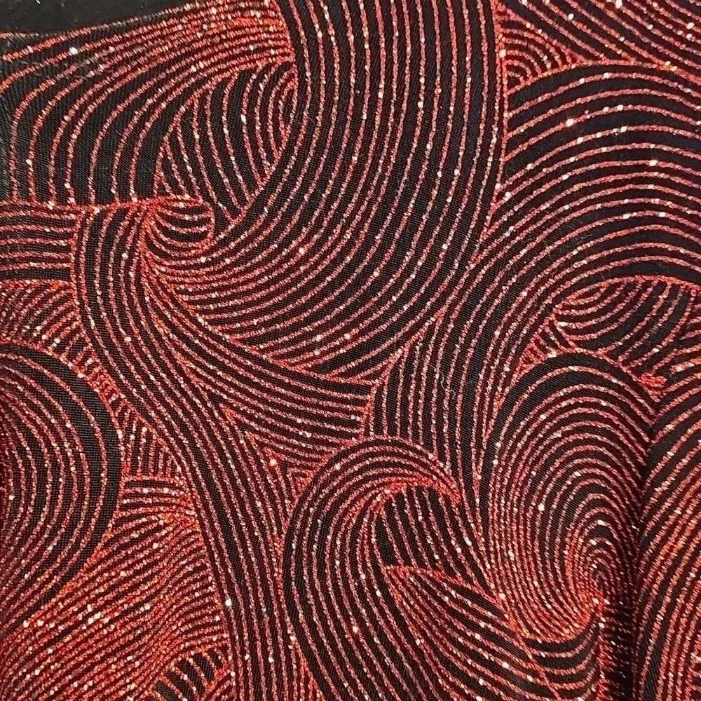 Dressbarn Women's Plus 2 Piece Elegant Swirl Designed Cocktail Cami/Jacket Set - Picture 3 of 7